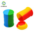 16ML Small Silicone Wax Oil Jar Dabs Container Cooking Oil Storage Case Barrel Shape Design